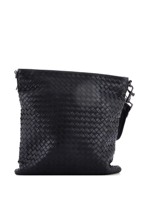 Bottega Veneta Pre-Owned Flat Messenger Bag Intrecciato Nappa Medium crossbody bag - Black