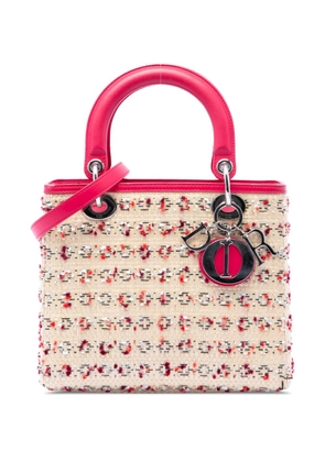 Christian Dior Pre-Owned 2013 Medium Woven Raffia Lady Dior satchel - Neutrals