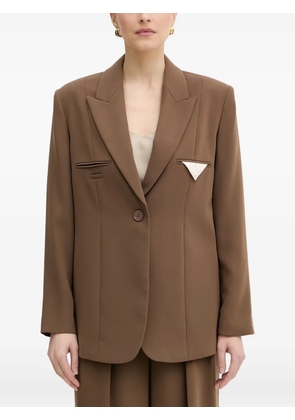 Armani Exchange peak-lapel single-breasted blazer - Brown