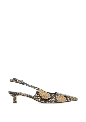Aeyde Catrina snake-print leather slingback pumps - Neutrals