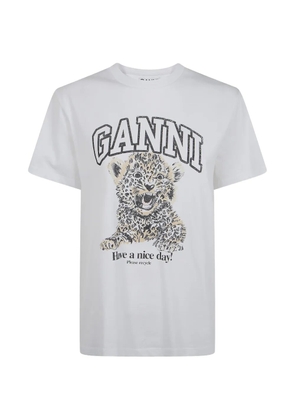 GANNI graphic-print T-shirt - White