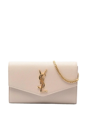 Saint Laurent Pre-Owned 2013-2026 Grain De Poudre Uptown Chain Wallet crossbody bag - Neutrals
