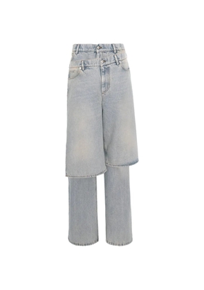 Seen Users Double Wear layered jeans - Blue