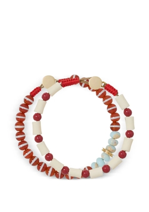 Roxanne Assoulin beaded striped bracelets (set of 2) - Red