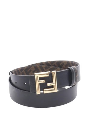 Fendi Pre-Owned 2020s Round FF Reversible buckle belt - Black