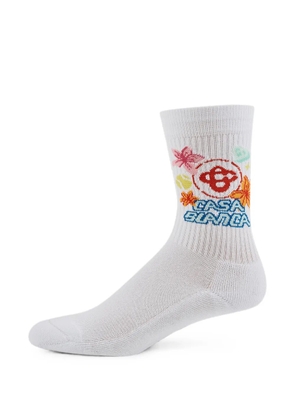 Casablanca Collage D'Icones socks - White
