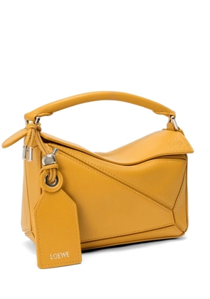LOEWE Featherlight Puzzle panelled leather mini bag - Yellow