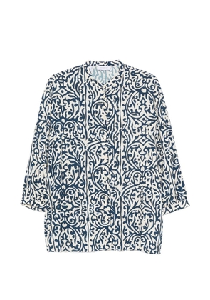 ZANETTI band-collar shirt - Neutrals