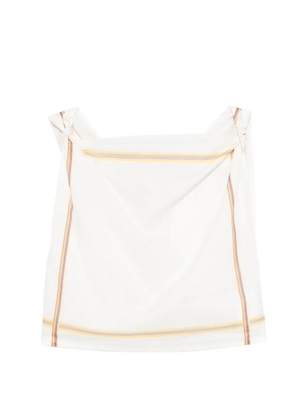 Maje striped backless top - White