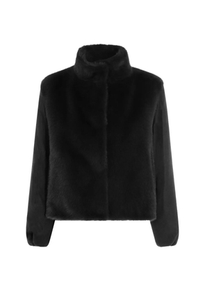 Herno faux-fur panelled jacket - Black