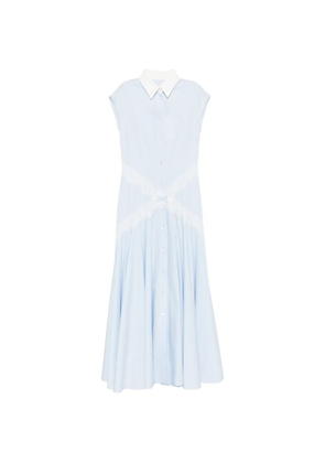 Viktor & Rolf lace-trim bow-detail shirt dress - Blue