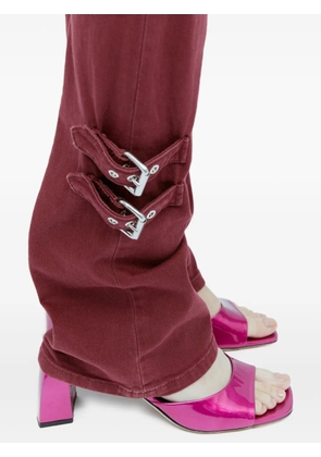 BY FAR metallic-finish sandals - Pink