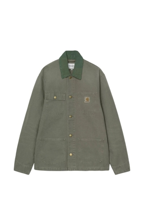 Carhartt WIP logo-patch corduroy-collar jacket - Green
