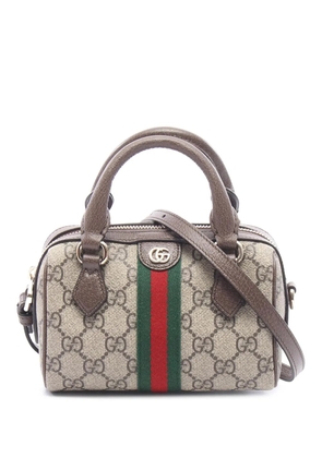 Gucci Pre-Owned 2016-2026 Mini GG Supreme Ophidia boston bag - Neutrals