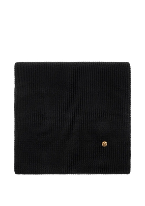 Versace ribbed-knit Medusa-plaque scarf - Black
