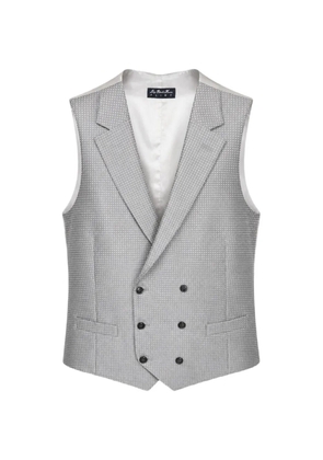 LUIGI BIANCHI MANTOVA double-breasted micro-pattern waistcoat - Grey