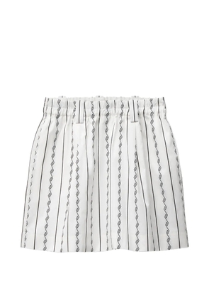 Versace Greca-print pleated skirt - White
