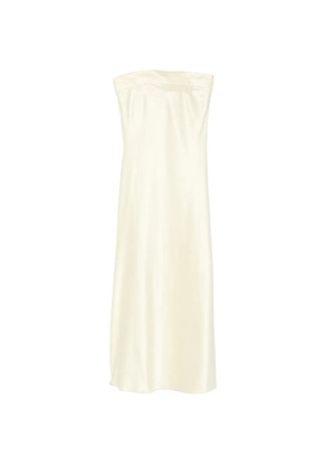 Leen Mougrhabi Lumere strapless oversized-bow maxi dress - Neutrals