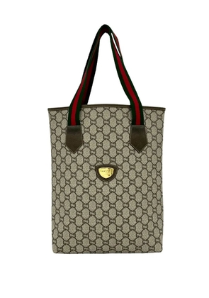 Gucci Pre-Owned 20th Century GG Supreme Plus Sherry Line Web tote bag - Neutrals