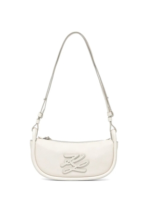 Karl Lagerfeld logo-patch shoulder bag - White