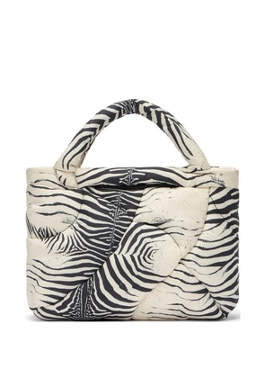 Roberto Cavalli medium Firenze zebra-print quilted tote bag - Neutrals