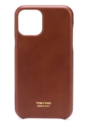 TOM FORD logo-print iPhone 11 Pro case - Brown