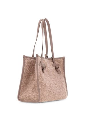 MARCELLA CLUB Marcella bouclé-effect shoulder bag - Pink