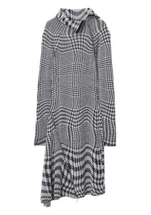Burberry Warped houndstooth-pattern midi dress - Black