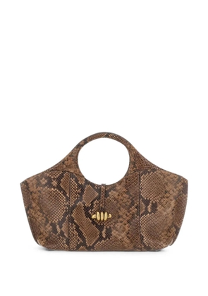 GIANNI CHIARINI Infinity python-printed leather shoulder bag - Brown