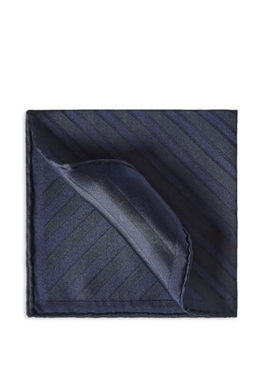 Brunello Cucinelli regimental-stripe silk pocket square - Blue