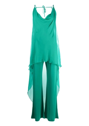 Alberta Ferretti high-low layered jumpsuit - Green