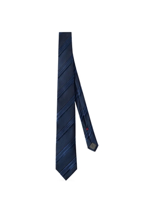 Brunello Cucinelli textured striped tie - Blue