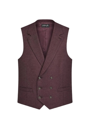 LUIGI BIANCHI MANTOVA double-breasted micro-pattern waistcoat - Red
