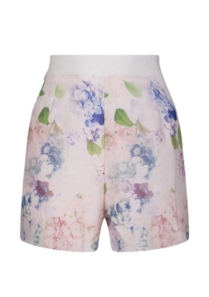 Giovanni Paris floral-print belt-loops shorts - Neutrals