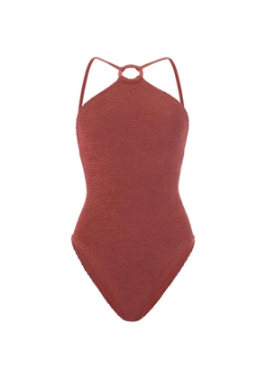 Hunza G crinkle-effect swimsuit - Pink