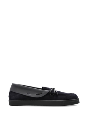 Giorgio Armani lace-up suede loafers - Blue