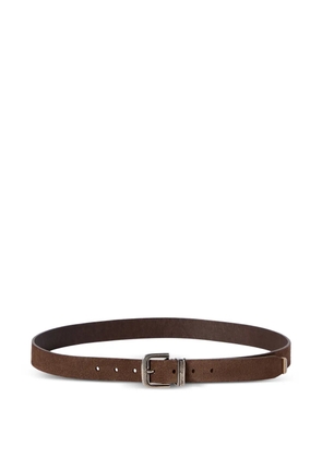 Brunello Cucinelli reversed leather belt - Brown