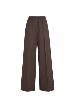 Brunello Cucinelli tropical luxury wool loose track trousers - Brown