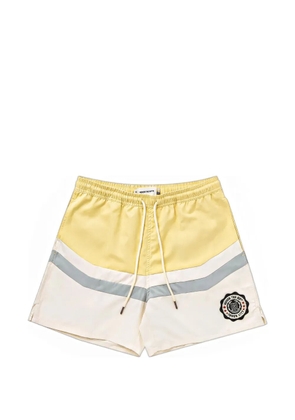 Honor The Gift Poly logo-patch panelled shorts - Yellow