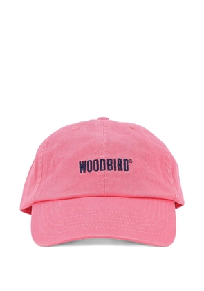 Woodbird Core logo-embroidered cap - Pink