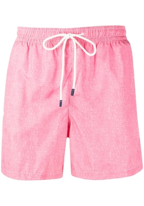 Fedeli logo-patch swim shorts - Pink