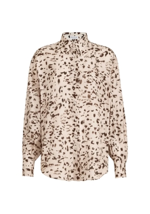 Brunello Cucinelli lynx-print Monili-embellished shirt - Neutrals