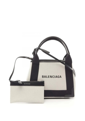Balenciaga Pre-Owned 2010-2026 Canvas Navy Cabas Tote XS satchel - Neutrals