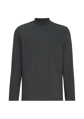 Brunello Cucinelli long-sleeve mock-neck T-shirt - Grey