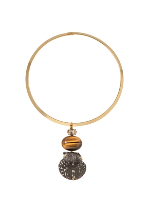 Jennifer Behr Naia shell-pendant necklace - Gold