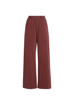 Brunello Cucinelli cotton smooth french terry trousers - Red