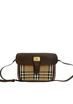 Burberry Pre-Owned 20th Century Haymarket Check Canvas crossbody bag - Neutrals