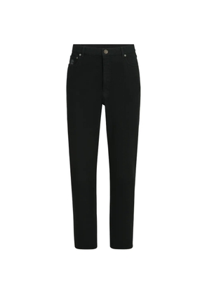 Brunello Cucinelli garment-dyed denim iconic-fit five-pocket trousers - Black