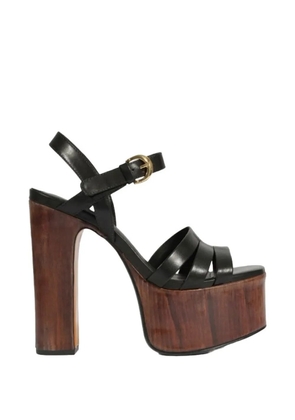 Schutz wood-effect platform sandals - Black