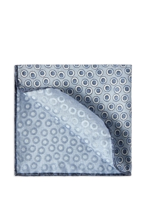 Brunello Cucinelli spotted-pattern silk pocket square - Blue